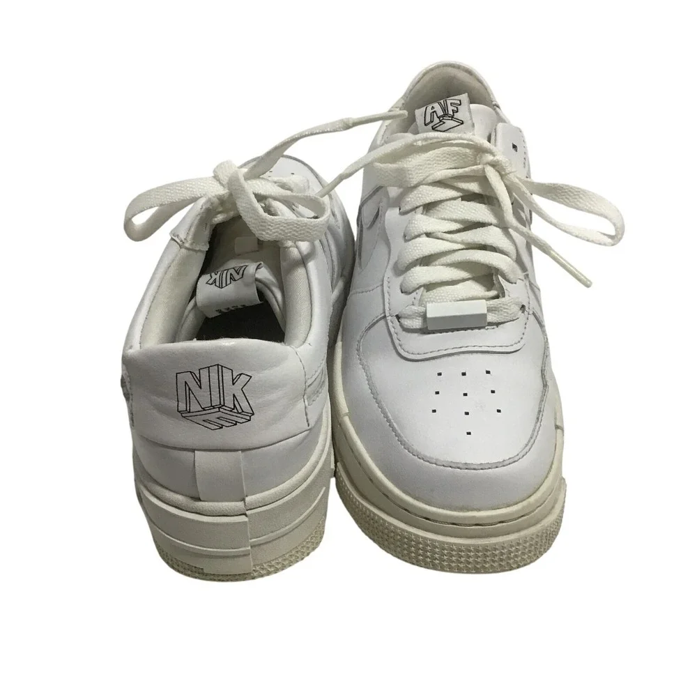 Nike Air Force 1 Pixel Triple White‎ Leather Low Top Sneakers CK6649-100